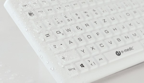 Silikonummantelte Tastatur für medizinische Bereiche BLT03
